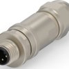 Circular connector, 3 pole, screw connection, screw locking, straight, T4111012031-000