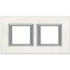 AXOLUTE Ramka 2 podwójna prostokątna pozioma 2X2 moduły biały limoges HA4802M2HBG LEGRAND