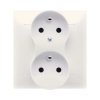 Simon 54 Gniazdo podwójne z/u z funkcją niezmienności faz 16A 250V krem DGZ2T/41