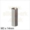 Standoff Brass M3 14 x 5mm AF hex