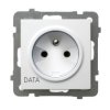 AS ANTYBAKTERYJNY Gniazdo pojedyncze z uziemieniem DATA z kluczem uprawniającym produkt zawiera szkło fosforanowo-srebrowe GP-1G