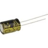 Kondensator; elektrolityczny; 220uF; 35V; TS14; TS14 220uF 35V +/-20% 8*12mm; fi 8x12mm; 3,5mm; przewlekany (THT); luzem; Suntan