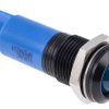 Lampka kontrolna do montażu panelowego 110V ac, niebieska 14mm LED Faston, oczko lutownicze RS PRO