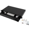 PRZEŁĄCZNICA ŚWIATŁOWODOWA LANBERG 12XSC SIMPLEX / 12XLC DUPLEX RACK 19 1U CZARNA + AKCESORIA