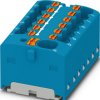 Distribution block, push-in connection, 0.34-4.0 mm², 41 A, 6 kV, blue, 1046962