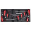 Sealey TBT06 Tool Tray with T-handle Ball-end Hex Key Set 8pc