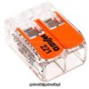 SzybkozĹÄczka 2x0,5-6mm2 transparentna pomaraĹczowa x1szt. WAGO 221-612