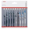 Bosch 2607011170 Jigsaw Blade Set 10 Pieces Wood+Metal Cutting