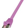 kabel LAN LogiLink CQ2089S, 1 szt., RJ45, CAT 6, S/FTP, 7.50 m, różowy