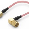 Coaxial cable, SMA plug (straight) to SMA plug (angled), 50 Ω, RG-316/U, grommet black, 304.8 mm, 65503503630505