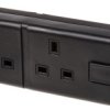 Przedłużacz 2 gniazda Gniazdo tylne typ Typ G - brytyjski 13A 240 V AC