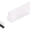 Pin header, 8 pole, pitch 2.54 mm, angled, black, 10047545