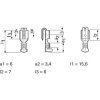 Uninsulated flat plug sleeve with branch, 4.8 x 0.8 mm, 0.5 to 1.0 mm², AWG 20 to 18, brass, tin-plated, 3829A.67