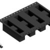 Pin header, 9 pole, pitch 2.54 mm, angled, black, SLLP5SMD0389ZBTR