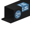 Kanał elektroinstalacyjny / Korytko kablowe 40х40 (2m) Ciemny Antracyt EDO777745