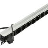 Listwa zasilająca RACK 19 1U 9 gniazd NEKU 1,8m