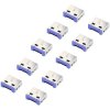 Renkforce Rf-4695230 USB Port Lock 10-Piece Set Silver-Blue Pc & Laptop Security