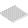Extruded heatsink, (L x W x H) 150 x 150 x 19 mm, 2.13 to 0.59 K/W, natural aluminum, SK 553 150 AL