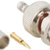 BNC plug 50 Ω, RG-58, RG-141, LMR-195, Belden 7806A, Belden 9311, crimp connection, straight, 031-320-RFX
