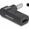 Adapter DeLOCK do kabla ładującego notebooka USB typu C żeński do Dell 4,5 x 3,0 mm męski 90° kątowy