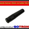 Gniazdo banan 2mm na kabel AL2543 czarne