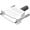 D-Sub connector housing, size: 3 (B), straight 180°, cable Ø 7 mm, zinc die casting, metal, 165X17329X.01