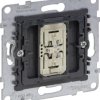 Legrand Płytka przycisku Regulator natężenia oświetlenia, Podtynkowy Seano czarny, metal 765049 1 szt.