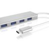 Hub Multiport USB-C® USB 3.2 Gen 2 (USB 3.0) ICY BOX IB-HUB1425-C3, 4 Port USB 3.2 Gen 1 Type-C® Hub, 1x Type-C zu 4x Ty