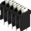 PCB terminal, 5 pole, pitch 3.5 mm, AWG 28-14, 10 A, spring-clamp connection, black, 1825670000