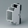 PPO/PC DIN rail enclosure, (L x W x H) 82 x 29 x 86 mm, light gray/black, B6501121
