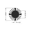 Fischer Elektronik 10021930 SK 602 Heat Sink 2.4 K/W Dia x H 50x20mm