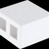 BS08-10116 Keystone connection box, 2 ports, white