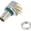 Złącze M8, męskie, PIN:4, gniazdo, kątowe 90, 30V M8AS-04PMMR-SF8001