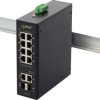 Switch przemysłowy PoE ISFG108 8xPoE 2xSFP 2xRJ45