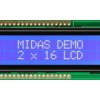 Wyświetlacz monochromatyczny LCD, , Alfanumeryczny, Midas
