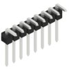 Pin header, 8 pole, pitch 2.54 mm, angled, black, 10052976