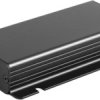 Aluminum enclosure, (L x W x H) 121 x 54 x 23 mm, black (RAL 9005), IP54, 1455CF1201BK