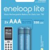 Akumulatorki Panasonic Eneloop Lite DECT NEW R03 AAA 550mAh BK-4LCCE/2DE (blister) - 2 sztuki