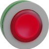Pushbutton, for universal LED, illuminable, waistband round, red, front ring light gray, mounting Ø 30.5 mm, ZB5FW143C0