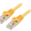 PP6A-LSZHCU-Y-10M Patch cord S/FTP 6a drut Cu LSZH żółty 10m 27AWG Cablexpert