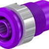 4 mm socket, solder connection, mounting Ø 12.2 mm, CAT III, purple, 49.7049-26