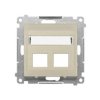 SIMON 55 Pokrywa gniazd teleinformatycznych na Keystone skośna podwójna z polem opisowym szampański mat TKP2S.01/144 KONTAKT SIM