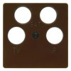 Płytka centralna do gniazda antenowego 4-wyjściowego brązowa 148401