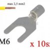 Konektor widełkowy nieizol. 1,5-2,5mm2; M6