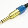 Wtyk JACK 6.3mm mono metal zaciskany złocony