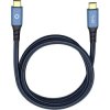 Oehlbach 9351 USB-C to USB-C Cable 20Gbps 60W 24kt Gold-Plated 1.0m Blue