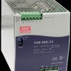 TDR-960-24 Switching power supply, DIN mounting, 3P, 960 W / 24 V / 40 A