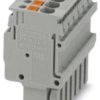 Plug, push-in connection, 0.14-1.5 mm², 7 pole, 17.5 A, 6 kV, gray, 3212565