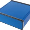 Aluminum enclosure, (L x W x H) 160 x 165 x 52 mm, blue, IP54, 1455T1601BU