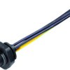 Panel socket, M12, 3 pole + PE, strand connection, screw locking, straight, 09 0692 321 04